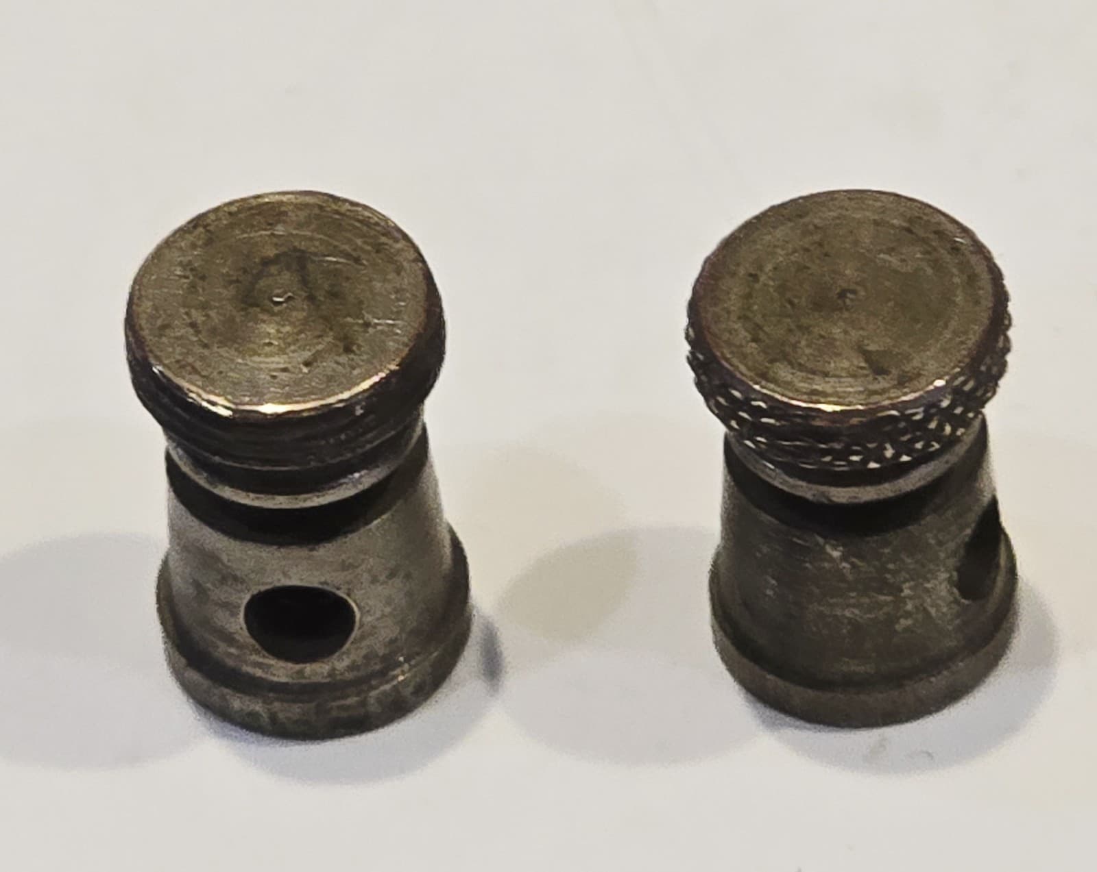 2x 1920's CROSLEY ACE TUBE RADIO METAL NICKEL BINDING POST 50 51 52 TRIRDYN V XJ 3