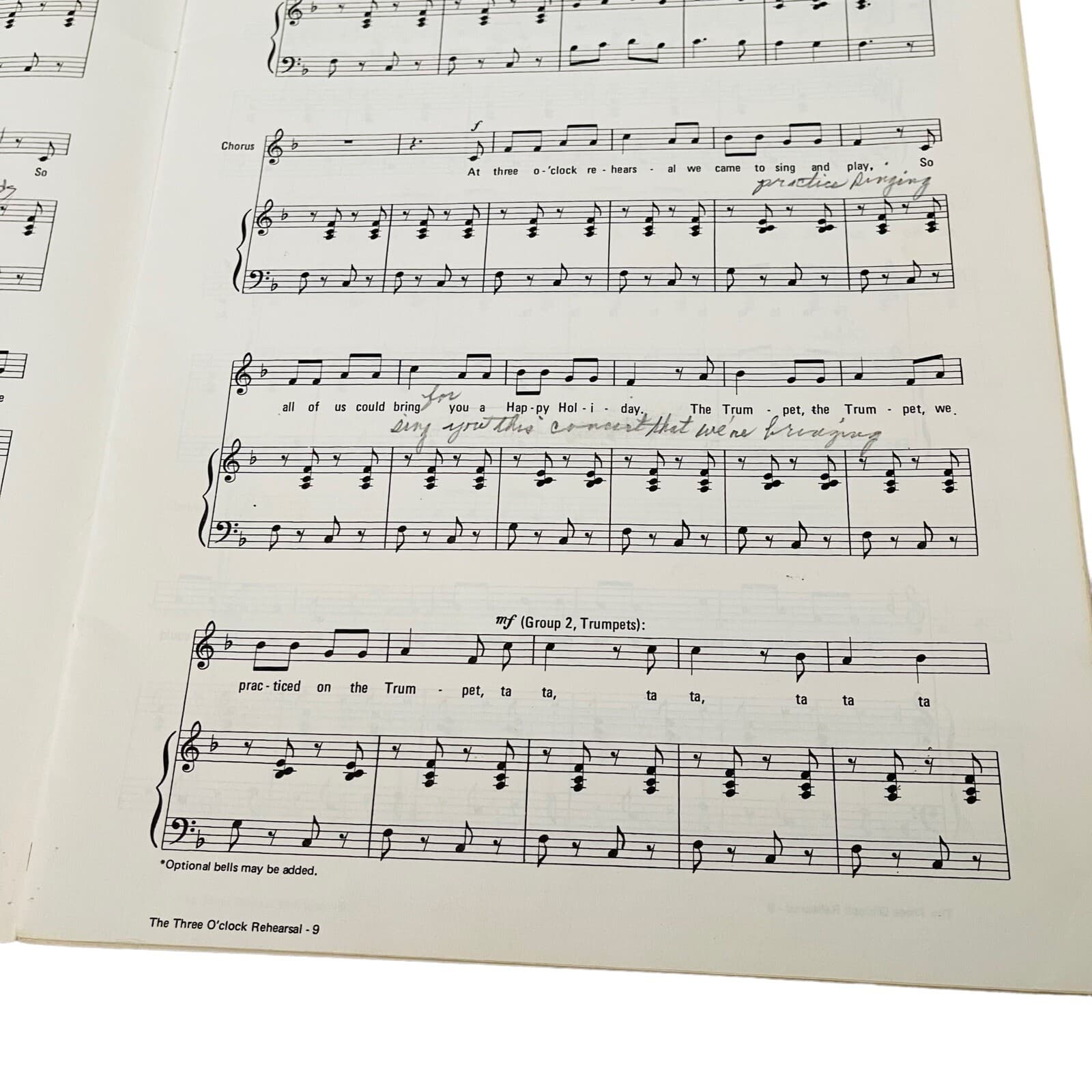 The three o'clock rehearsal merry Christmas musicale Songbook Sheet Music 1977 5