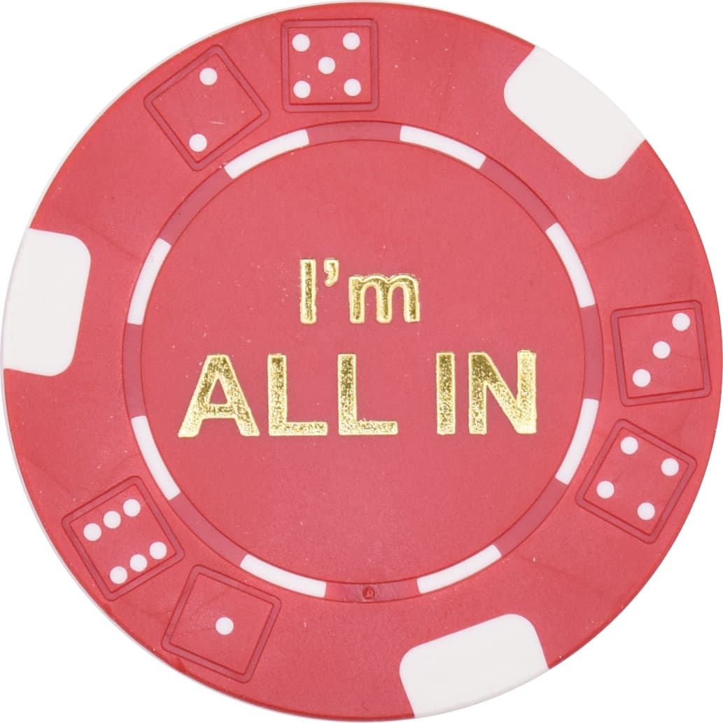 10 I'm ALL IN TEXAS HOLD'EM TOURNAMENT POKER CASINO CHIPS 11.5 G CLAY COMPOSITE*