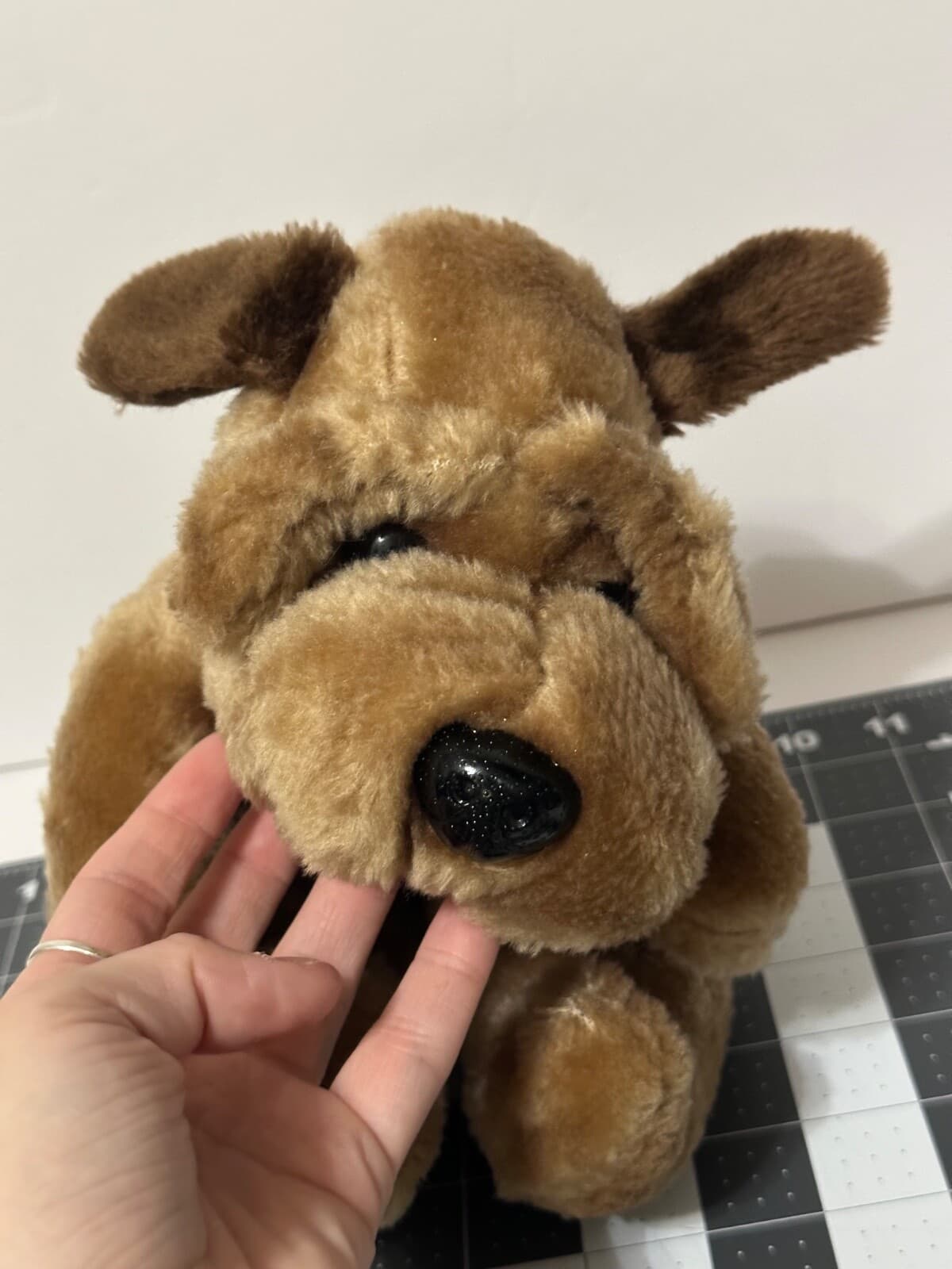 Vintage 1986 Raffoler Plush Puppy Dog Wrinkles Plush Stuffed Animal 2