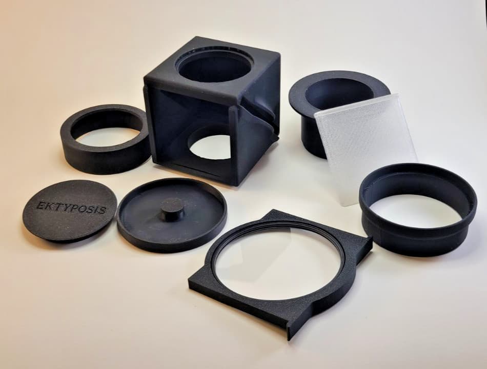 Axial Lighting Cube with diffuser for coin photography with Pro Photo Glass 2