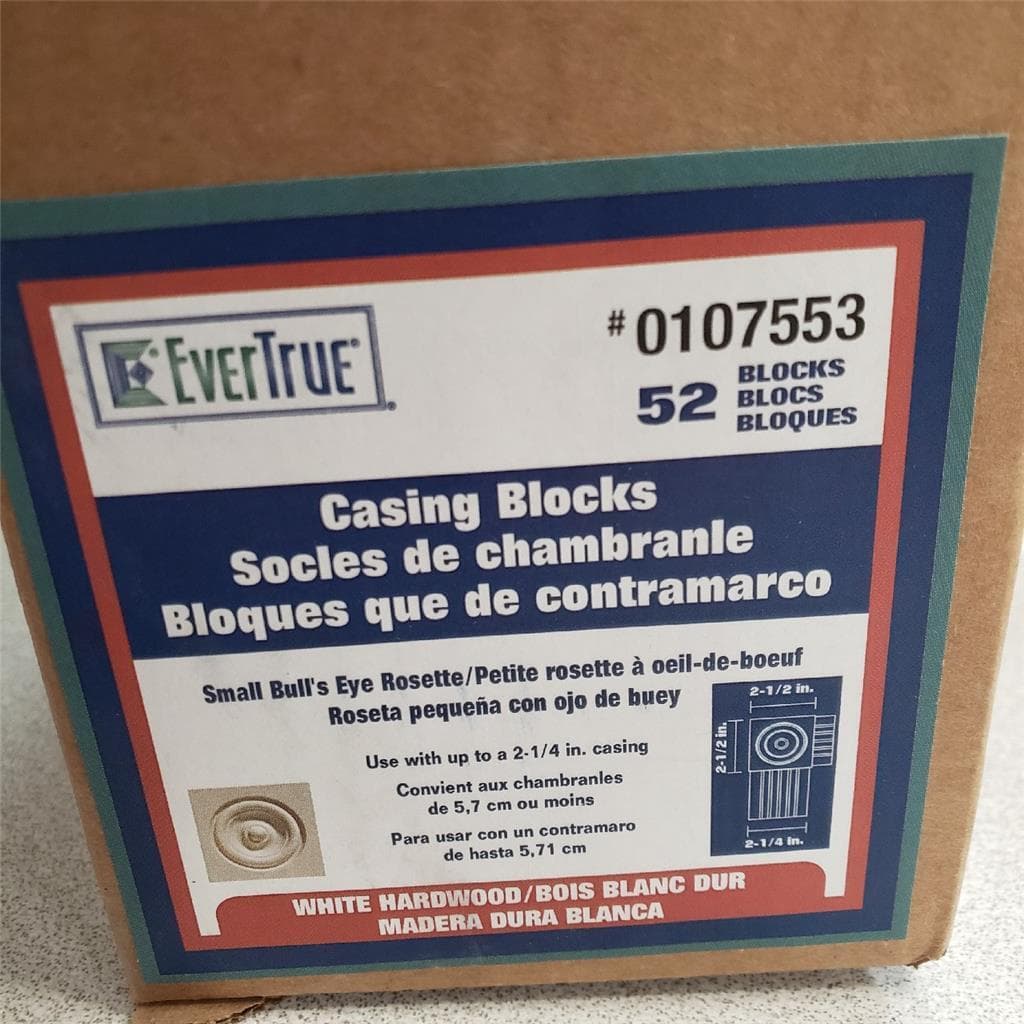 = Evertrue Casing Blocks Bullseye Natural EV642CWHW 52-CT 0107553 2