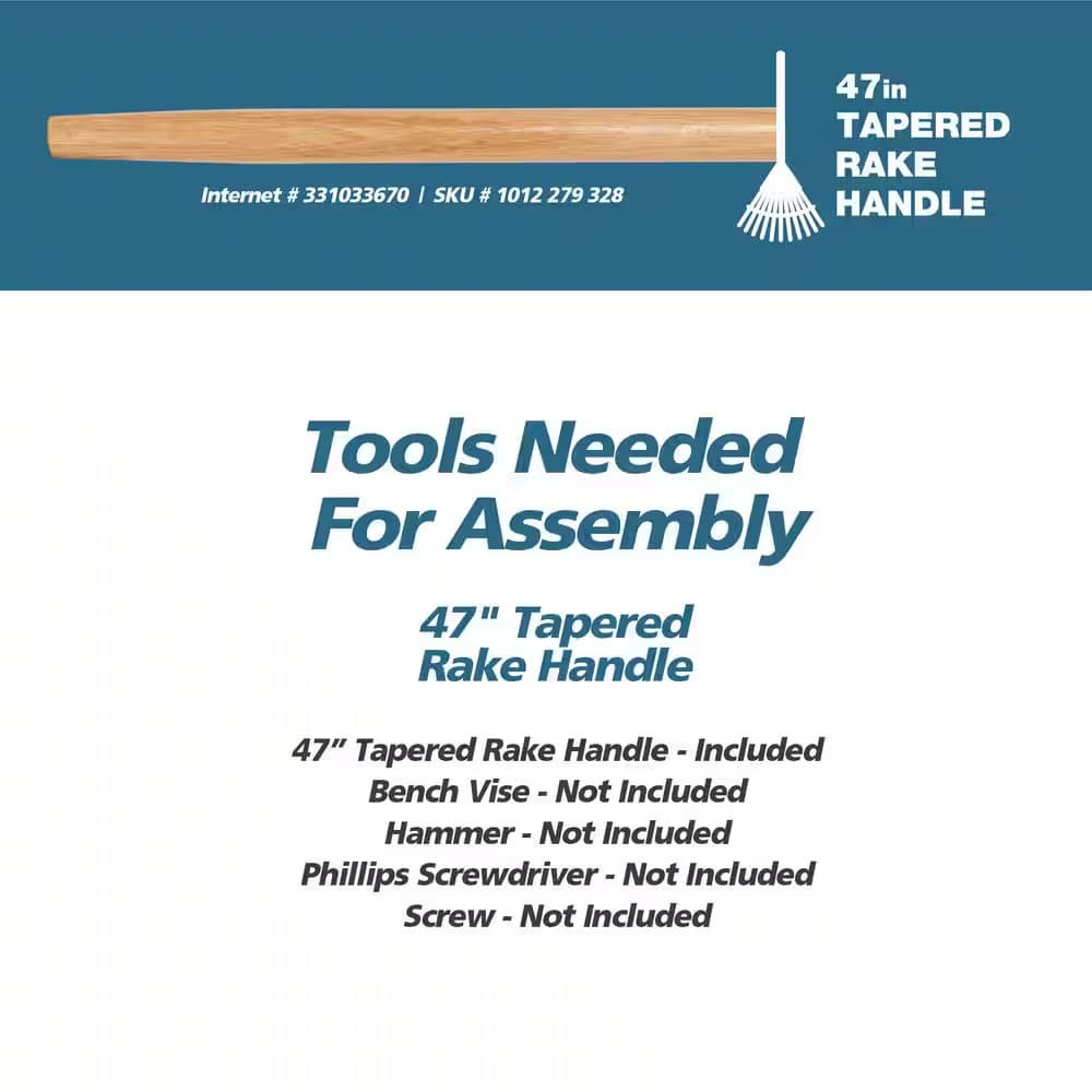 47 In. Tapered Rake Handle with 0.91 In. Diameter 4