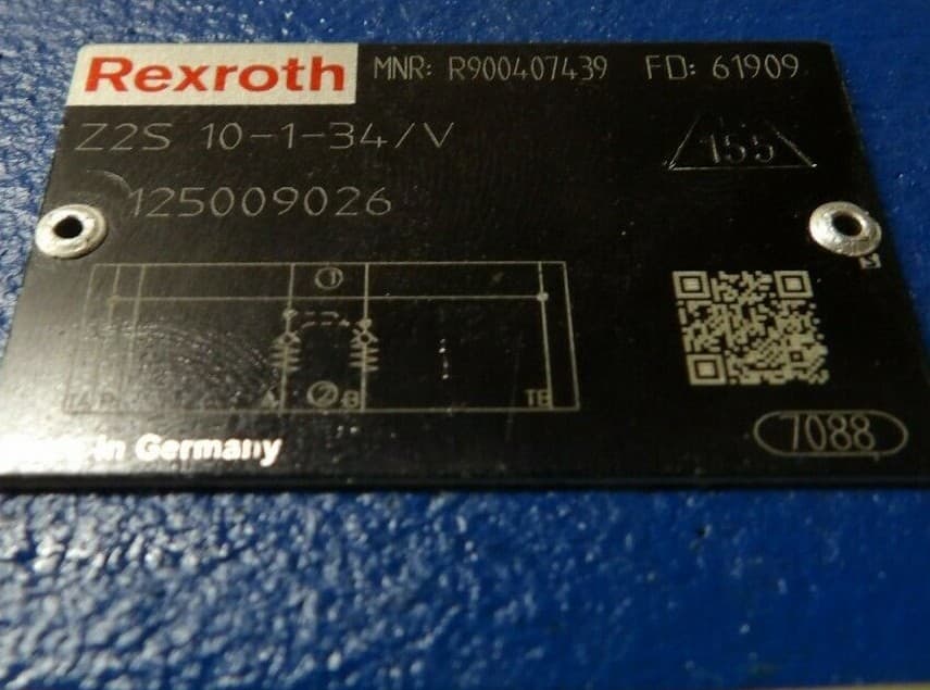 NEW REXROTH HYDRAULIC PILOT OPERATED CHECK VALVE 31.7 GPM 4550 PSI Z2S 10-1-34/V 5