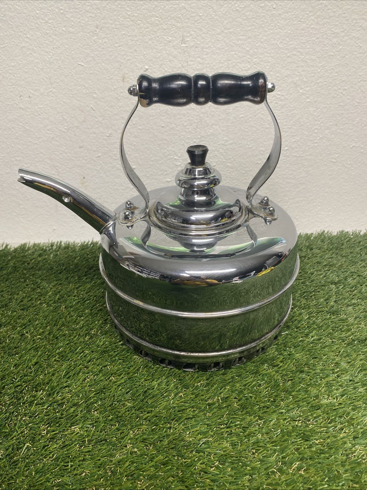 VTG The Simplex Patent Kettle Chromed Solid Copper Reg # 786743 England Whistles