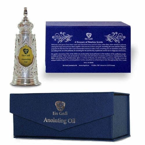 Silver Torah Scroll 'Light of Jerusalem' Anointing Oil from Israel - 27 ml. 2