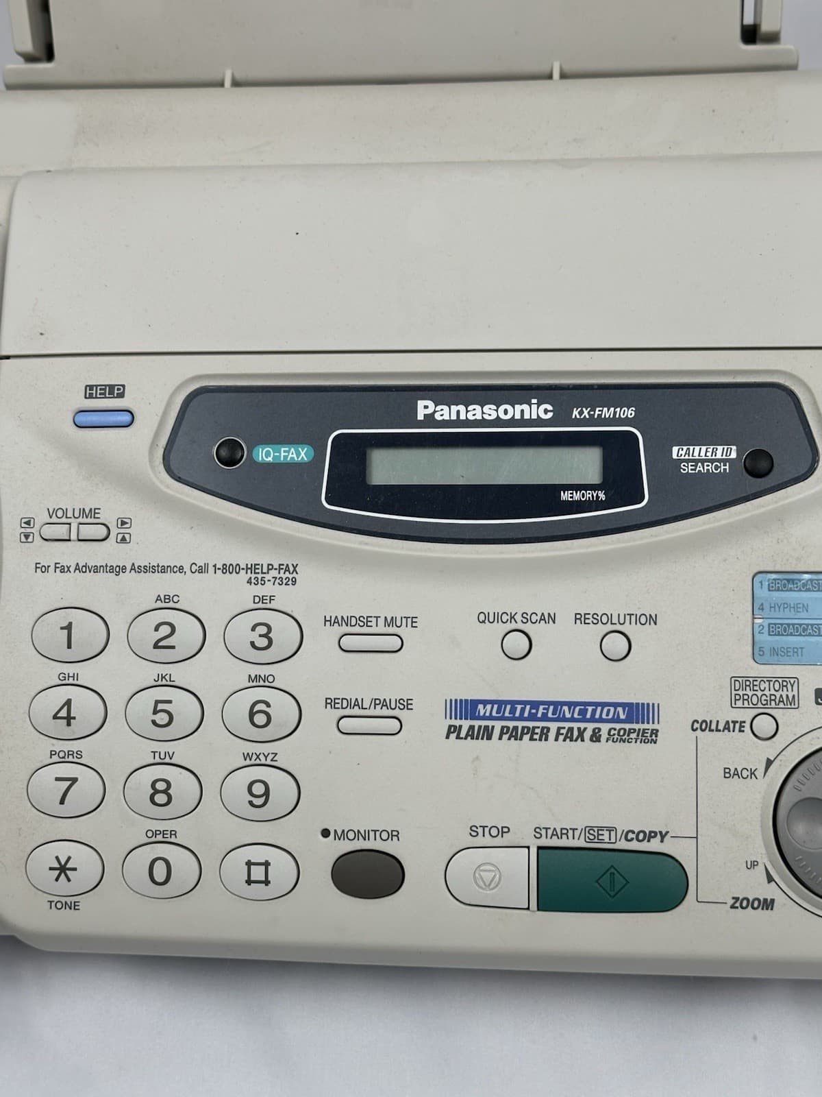 Panasonic KX-FM106 Fax Machine 6