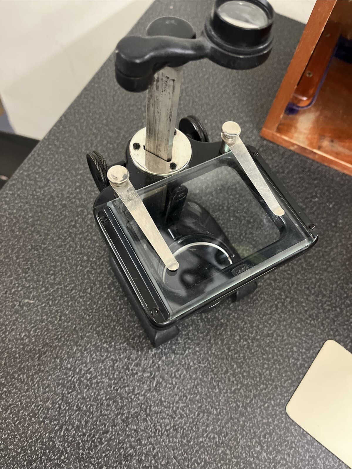 Antique Spencer Buffalo Cast Iron Dissection Microscope with Case 6