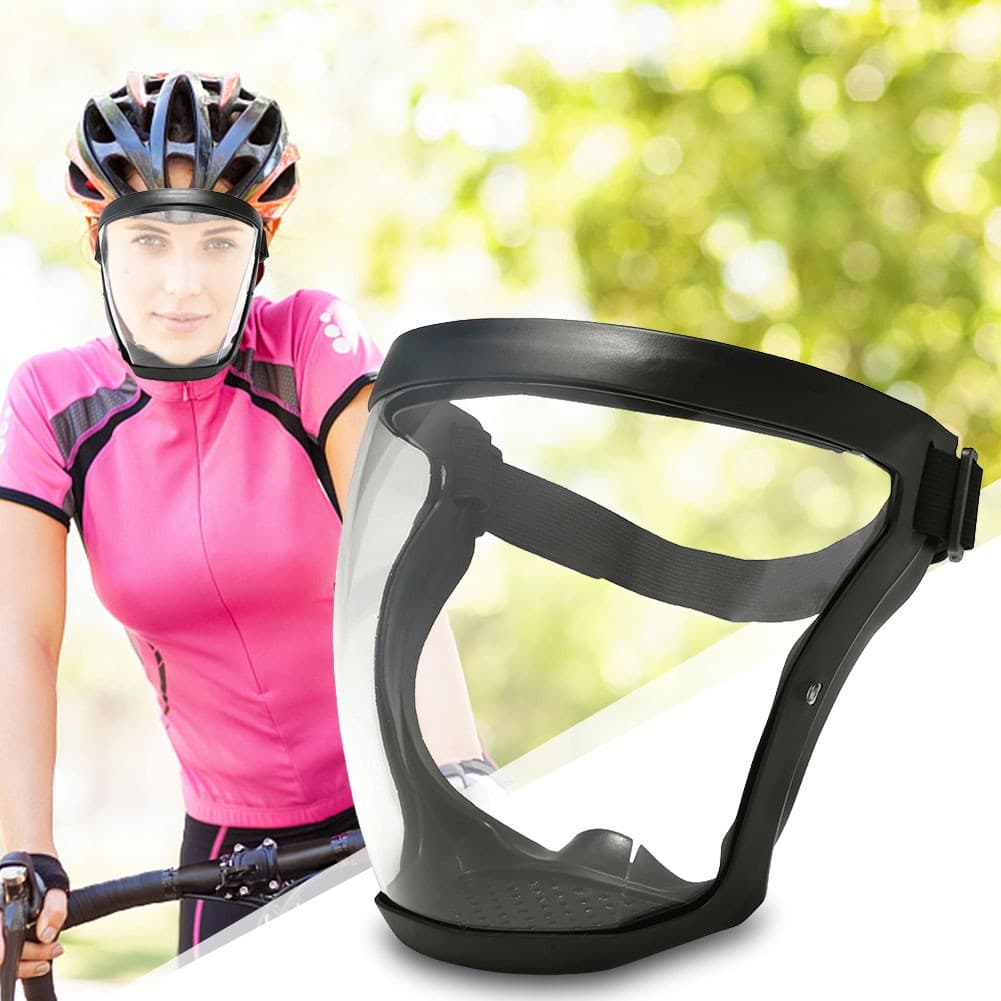 2xAnti-Fog Face Shield Protective Cover Transparent Full Shield Mask with Filter 2