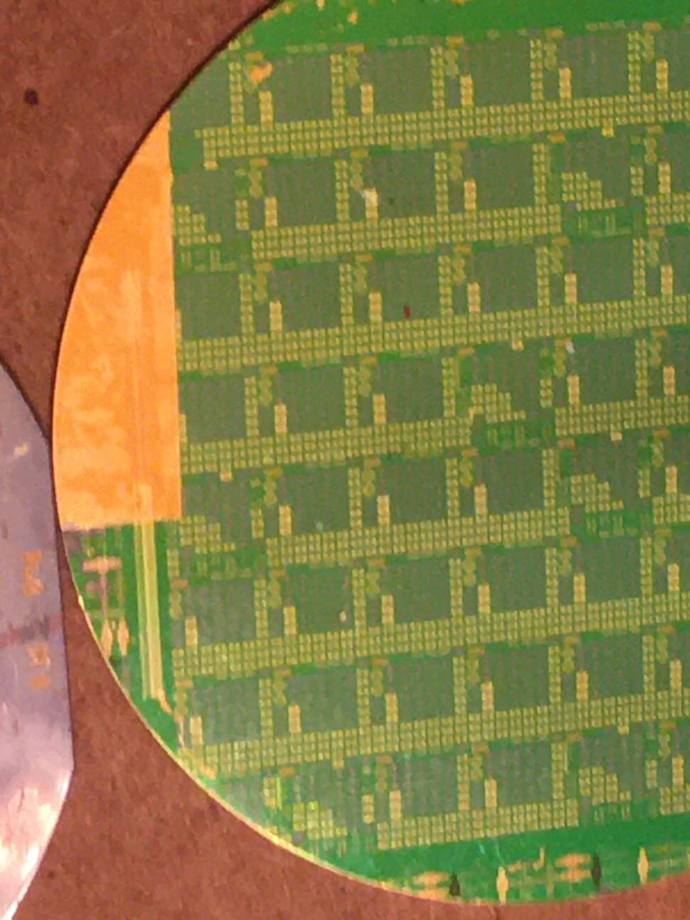 2" Gold Silicon Wafer Unique Extremely Rare RF NAND Vintage CPU Chip 6