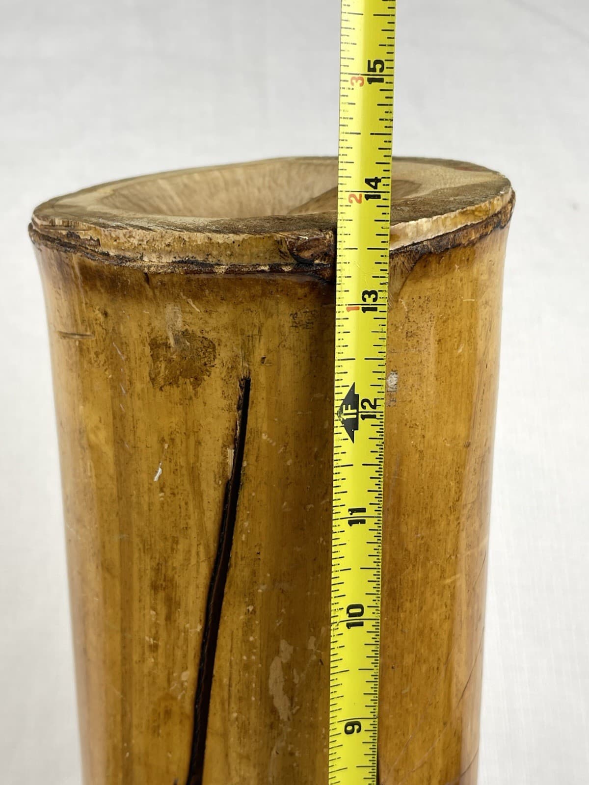 Hand-Carved Wooden Slit Drum | Vintage Talking Instrument for Art or Music 14 in 2