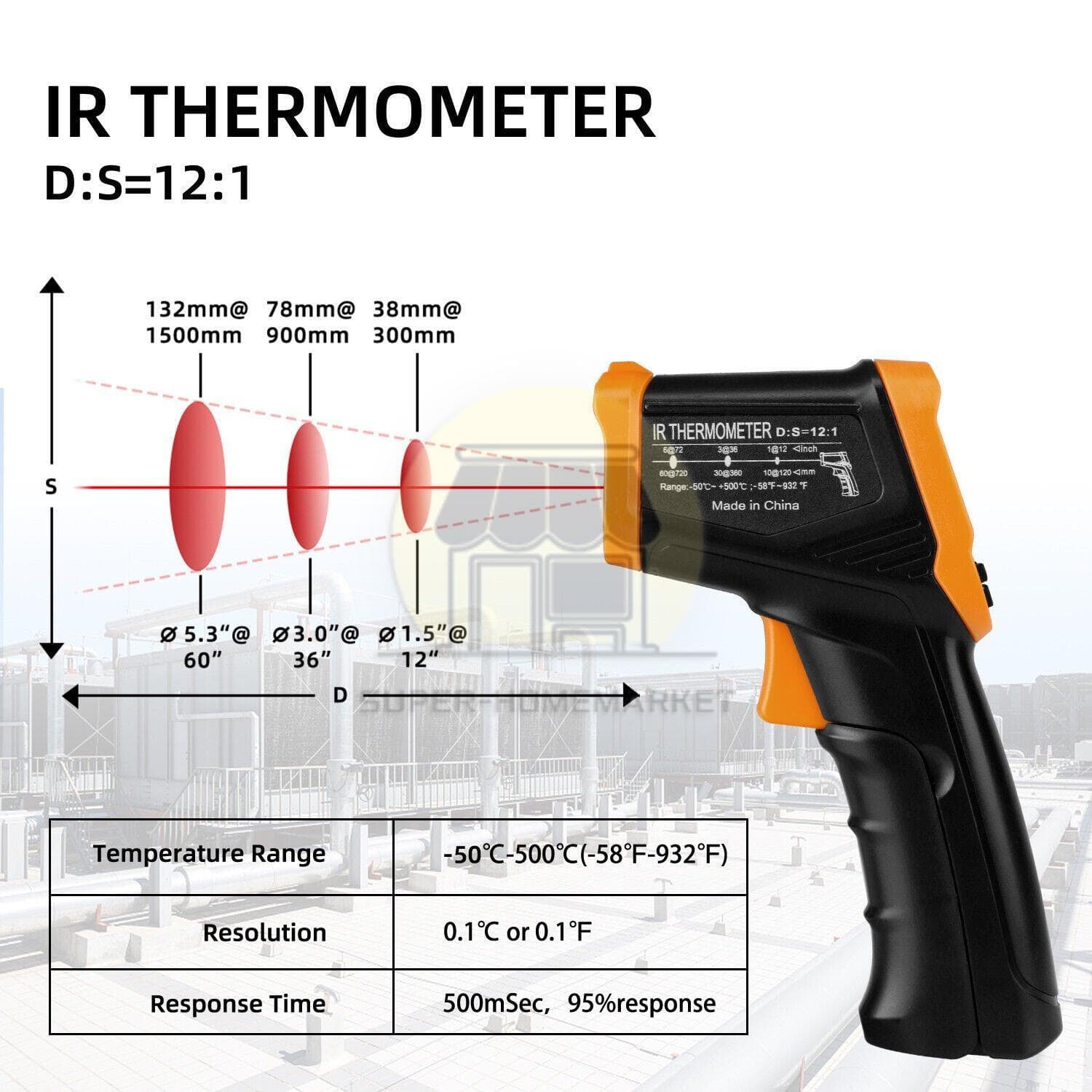 Digital Infrared Thermometer Temperature Gun Laser IR Cooking -50°C-550°C 3