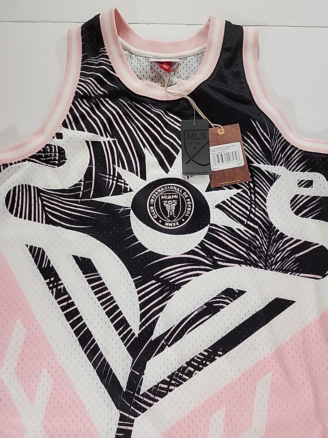 Mitchell & Ness Men's MLS Pink Inter Miami CF Mesh Jersey Size Large NWT 2