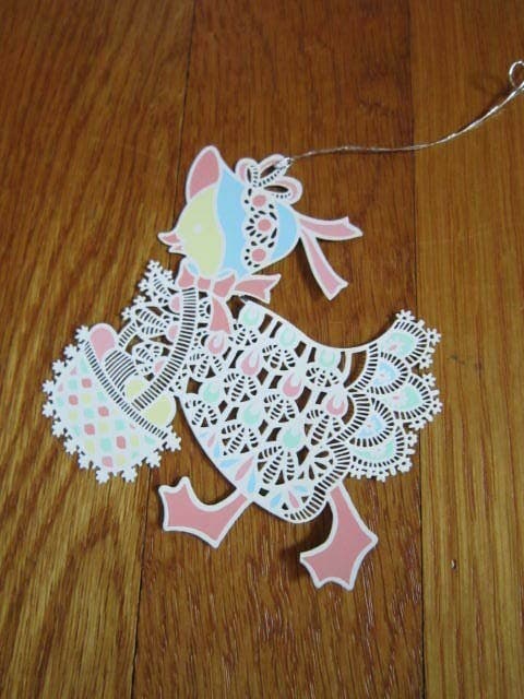 Metal Laser Cut Filigree Easter Decorations Egg Chick/ Duck Basket FREE SHIP 6