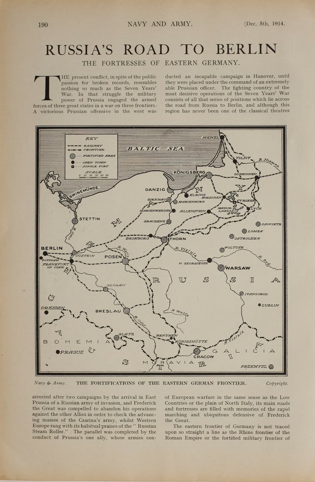 1914 WW1 ARTICLE & PICS FORTRESSES OF EASTERN GERMANY FORTIFICATION