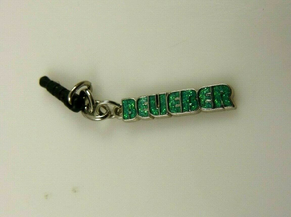 Justin Bieber J B  belieber cell phone or charm ear cap dust plug   2