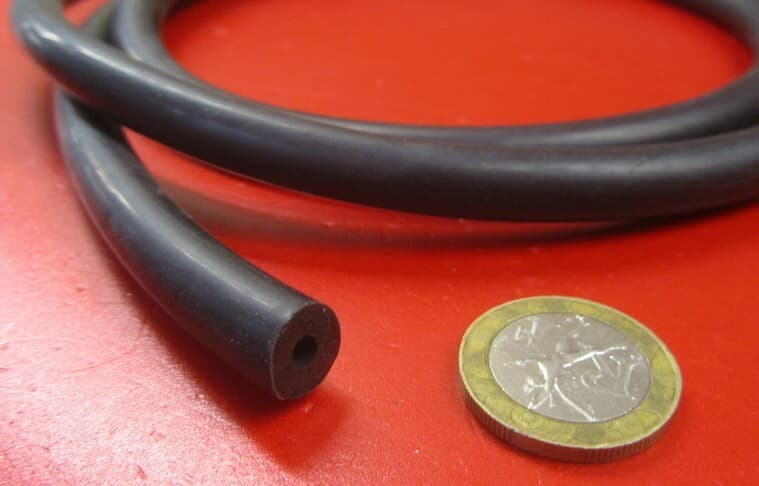 Latex Rubber Tubing Shore A35 Black 3/8" OD x 1/8" ID x 1/8" Wall x 10' Length 5