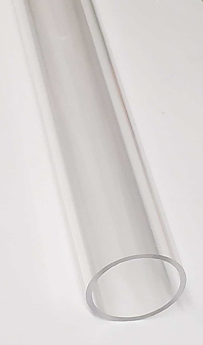 2” OD x 1 3/4" ID x 24" INCH LONG CLEAR ACRYLIC PLEXIGLASS LUCITE TUBE DIAMETER 3