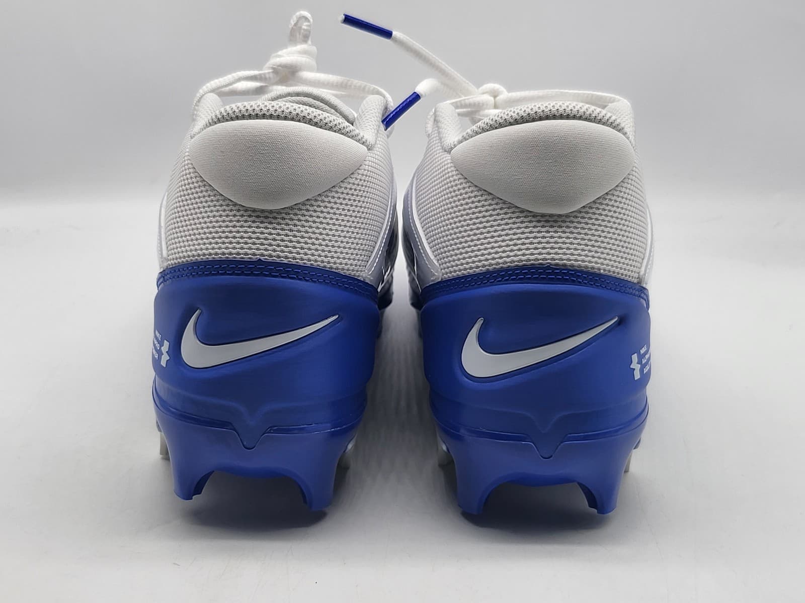 Nike Alpha Menace 4 Pro Football Shoes Mens Size 9 White Blue Cleats FD7037-103 6