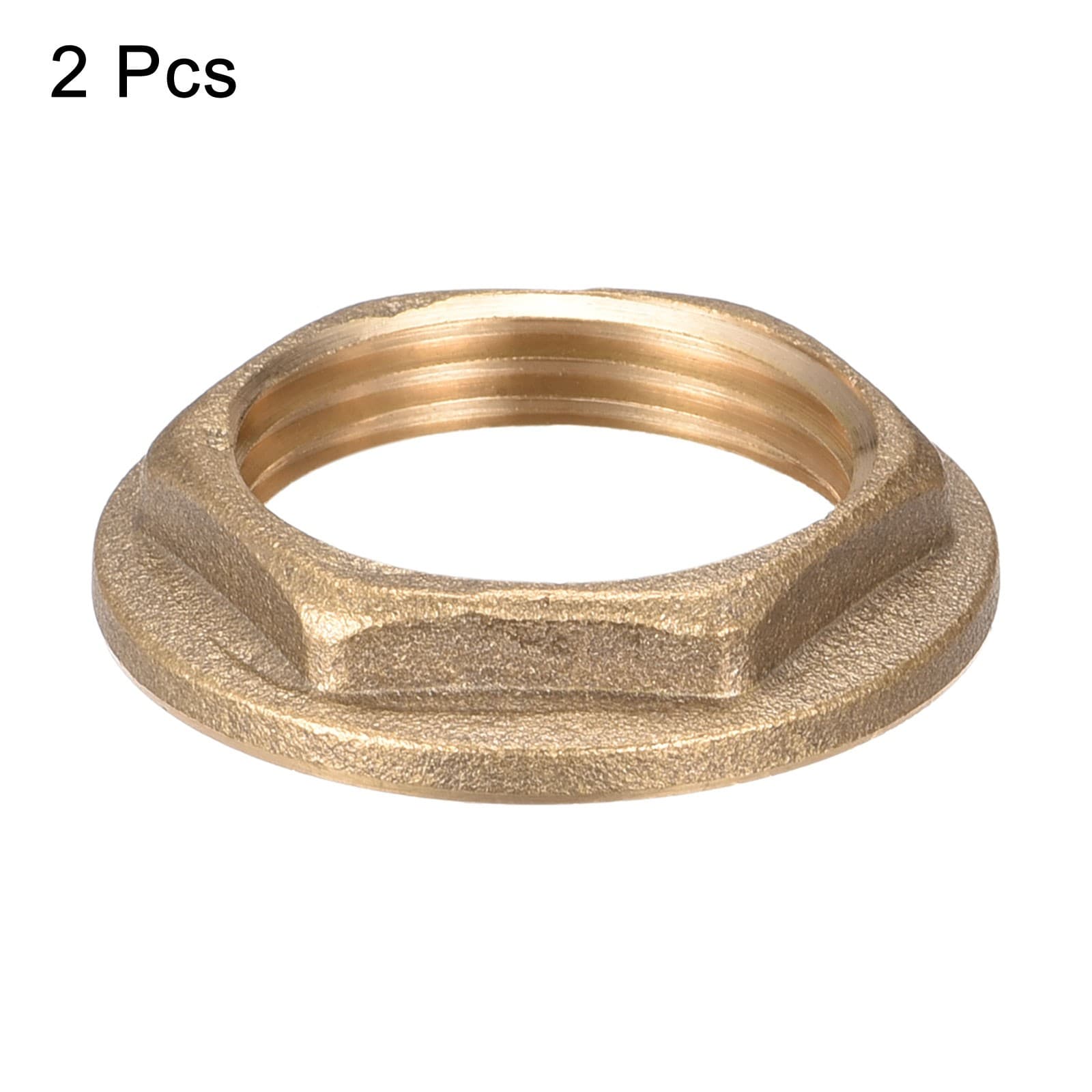 2pack G3/4 Lock Nut with Flange Hex Brass Female Locknut for Plumbing 3