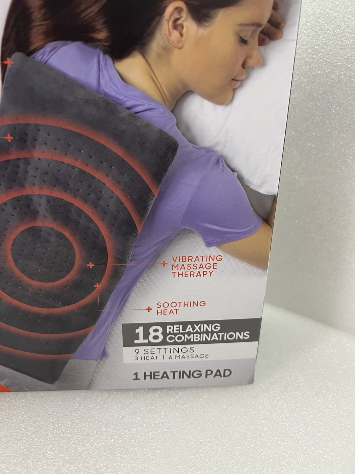 New Sharper Image Calming Heat Massaging Weighted Heating Pad 4