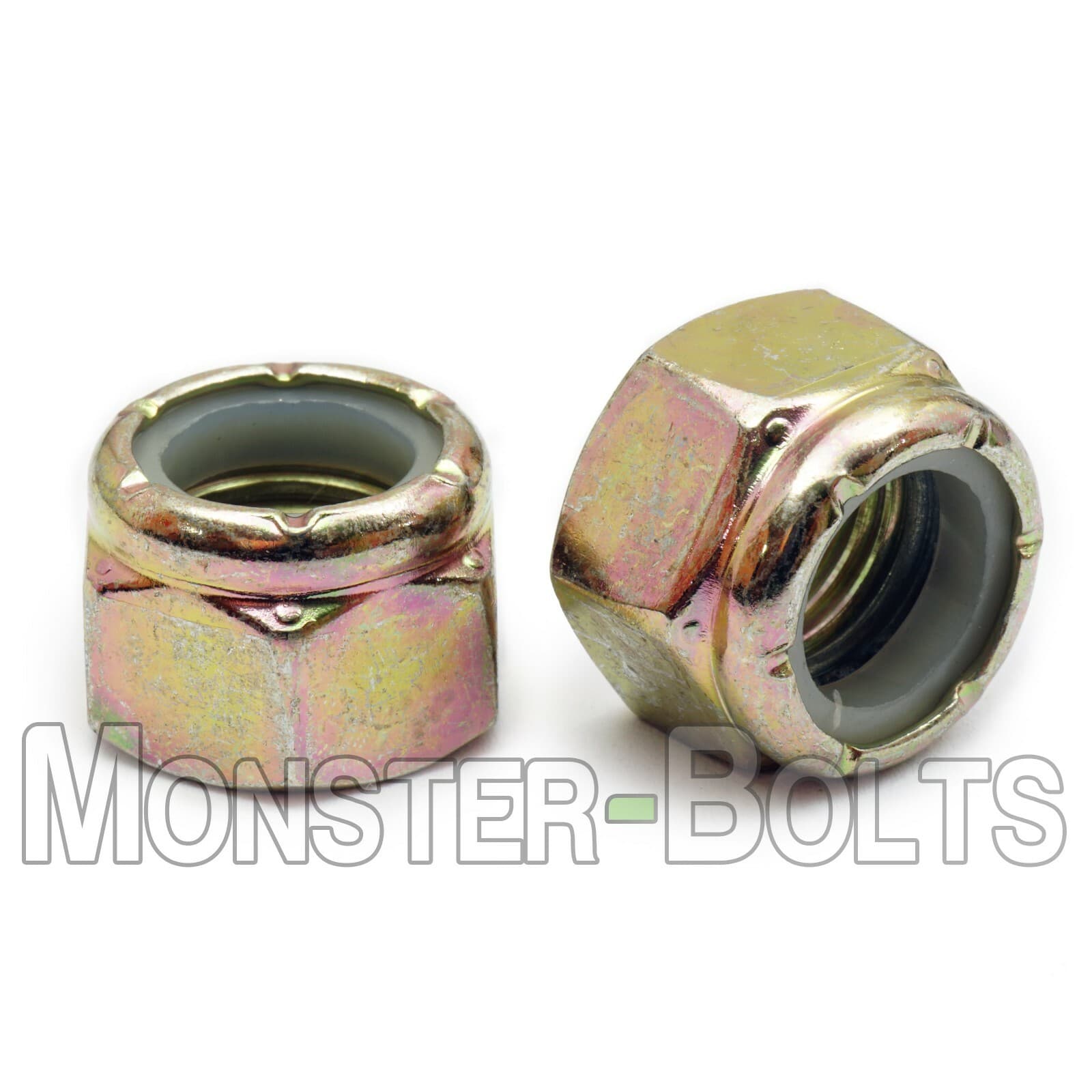 Nylon Insert Lock Nuts Zinc-Yellow Grade 8, 1/4-20 1/4-28 5/16-18 3/8-16 7/16-14 3