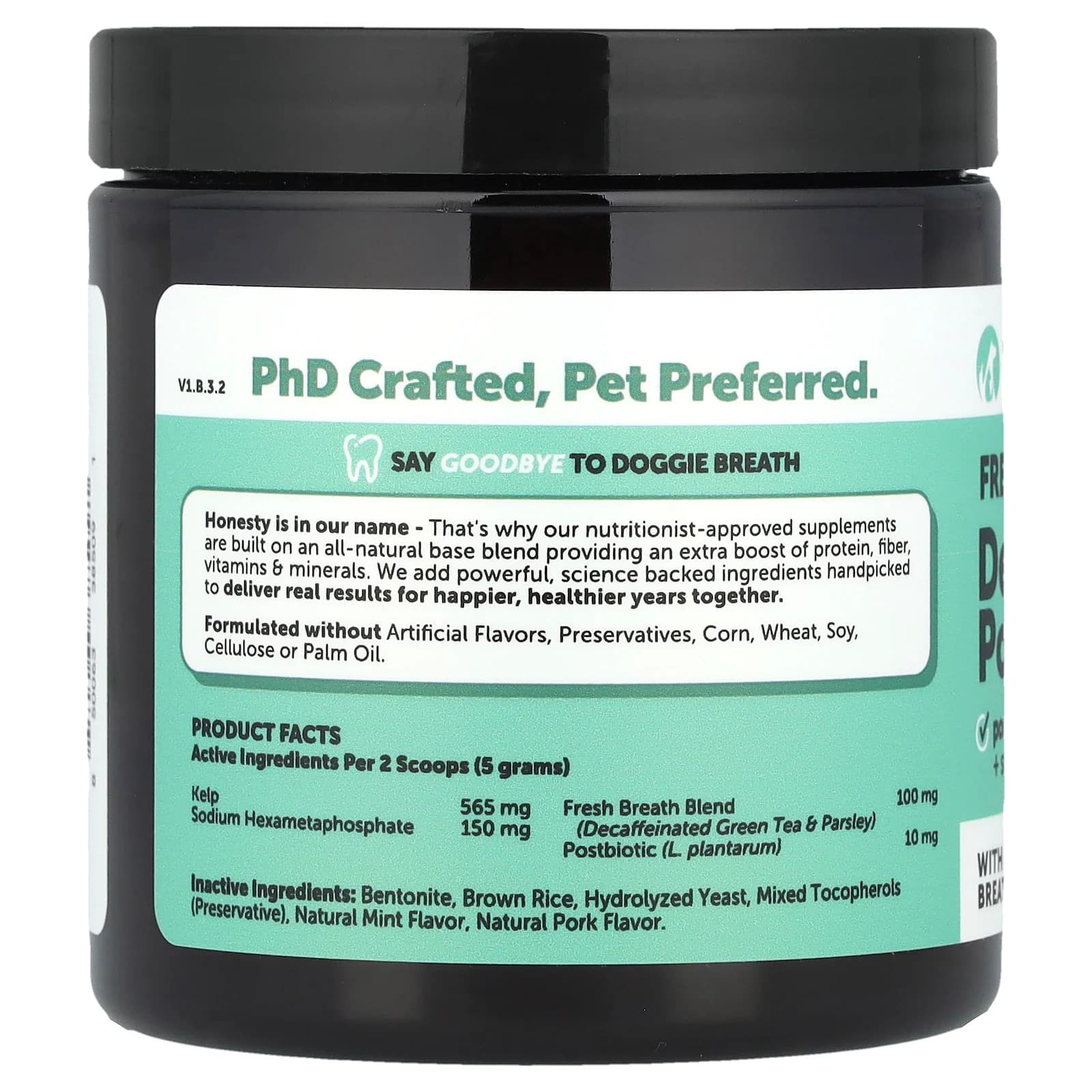 Fresh Breath Dental Powder, For Dogs, Mint, 5.29 oz (150 g) 2