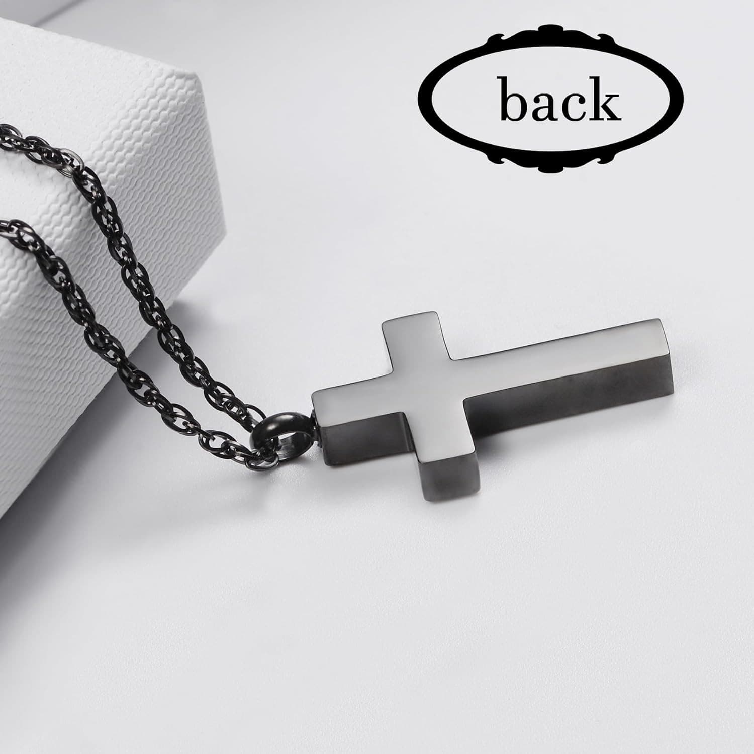 Cremation Cross Necklace for Ashes Cross Urns Locket Pendant Ashes Holder Stainl 5