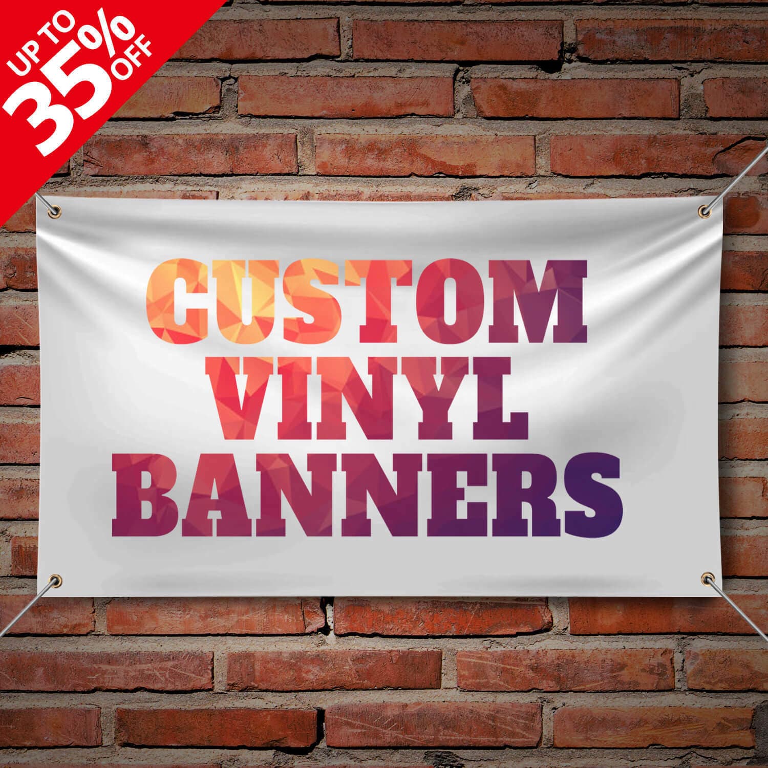 Anley Custom Vinyl Banner - 18oz Heavy Duty Vinyl Sign - Personalized Banner