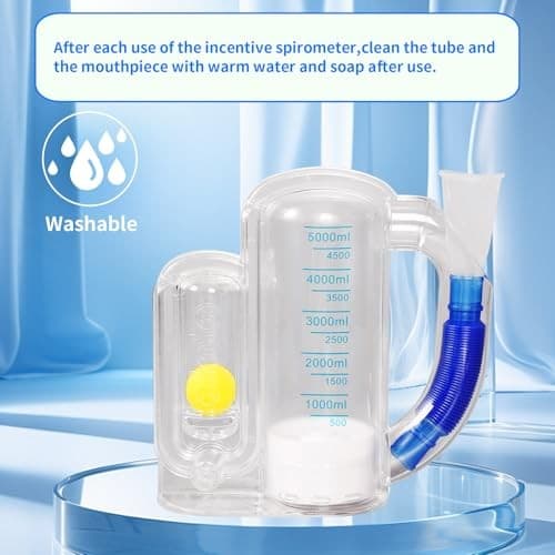 Incentive Spirometer (WHITE02),Breathing Exercise Device for Lungs,Breathing  4