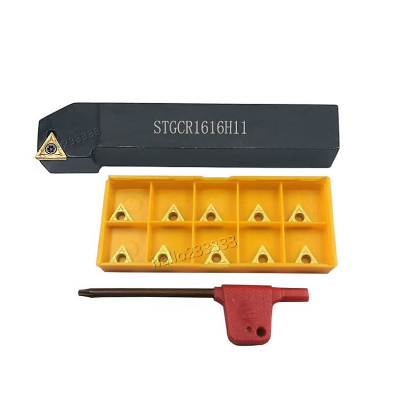 91° STGCR1616H11 Lathe External Turning Tool Holder + TCMT110204 Turning insert 3