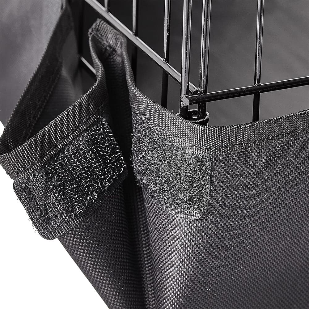 118.5L Black Canvas-Bottomed Pet Cage for Guinea Pigs, Hamsters & More 47x14x24" 6