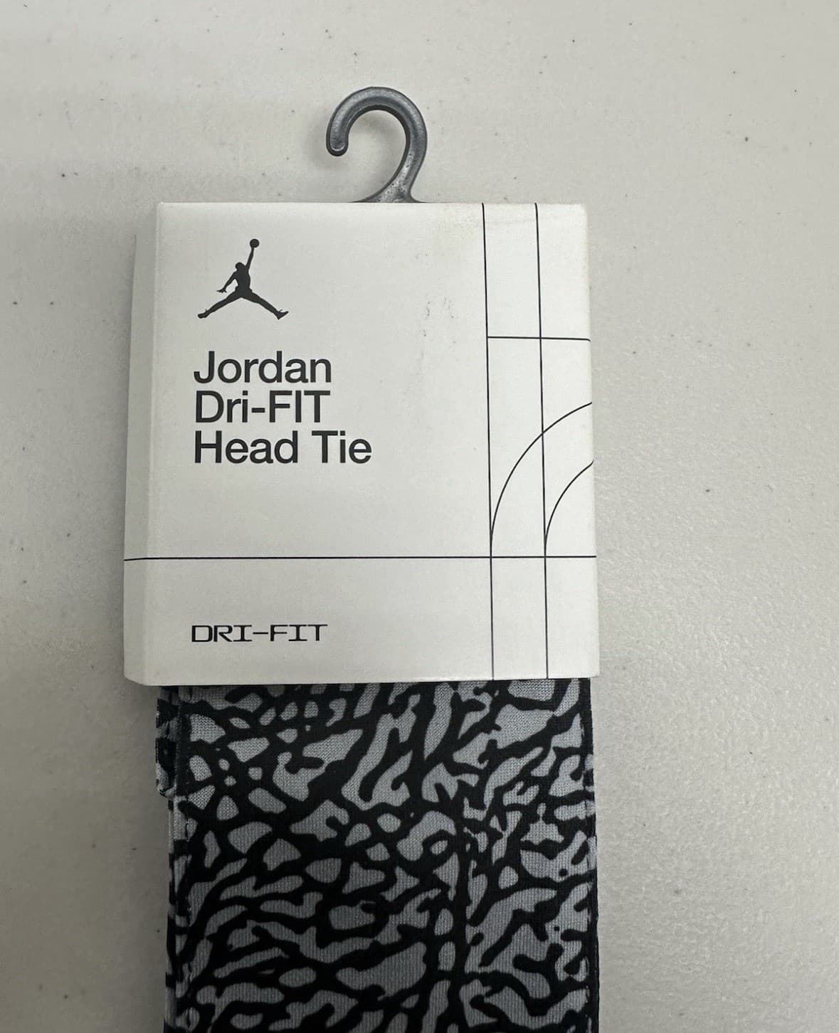Nike Jordan Dri-Fit Head Tie JumpMan Adult Elephant Print Wolf Grey/Black/White 5