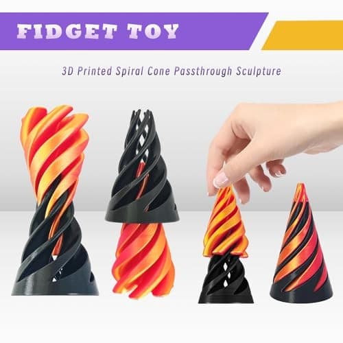 2 Pcs Impossible Pyramid Passthrough Fidget Toys,3D Printed Impossible...  3