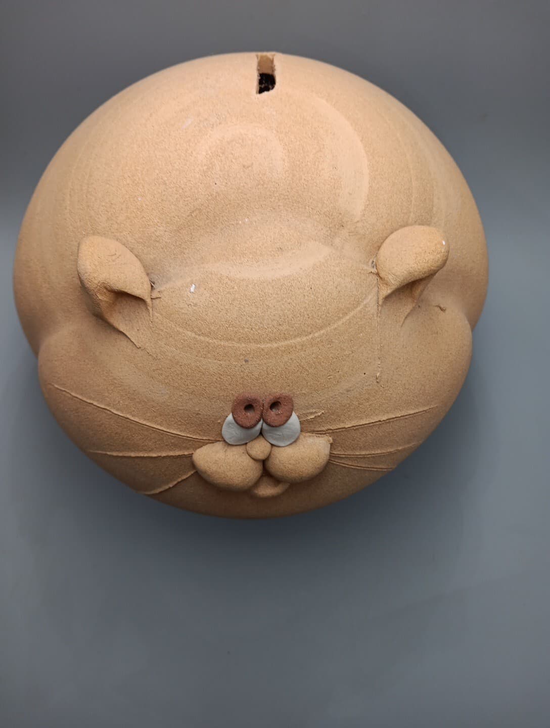 Vintage Fat Cat 70’s Piggy Bank Harting Studio Art Style 8" Square 3