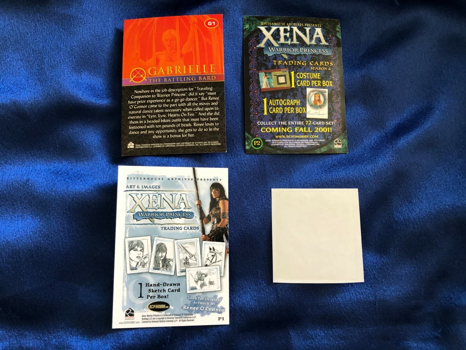 Xena Cards Lot: Gabrielle Battling Bard G1, Series 6 Promo P2, Arts & Images P1 3