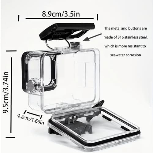 Strong Underwater Waterproof Housing Diving Clear Case For Gopro Hero 12 11 10 9 3