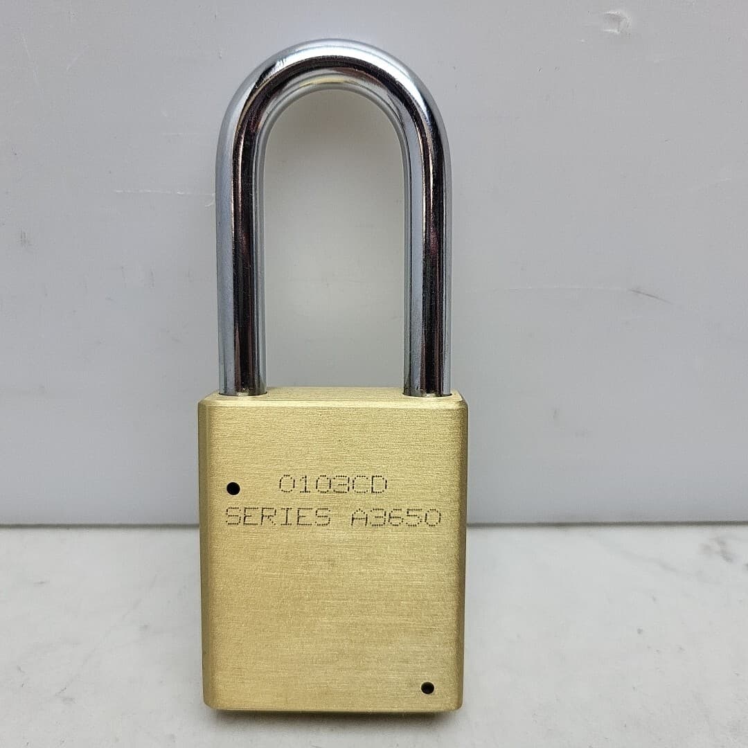 American Lock A3651d035ka Padlock Keyed Alike Long Shackle Rectangular Brass 4