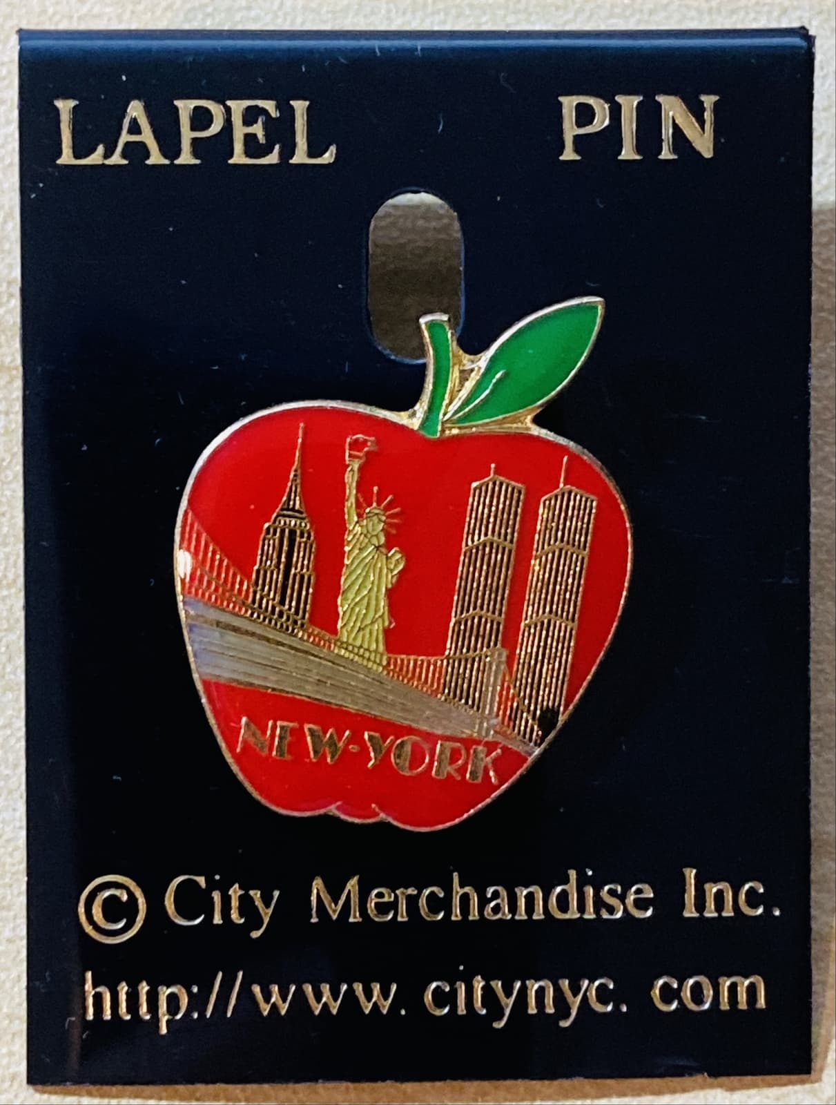 World Trade Center Lapel Pin Set of Four (4) WTC Pre - 9/11 2001 Orig Mint CMI 6