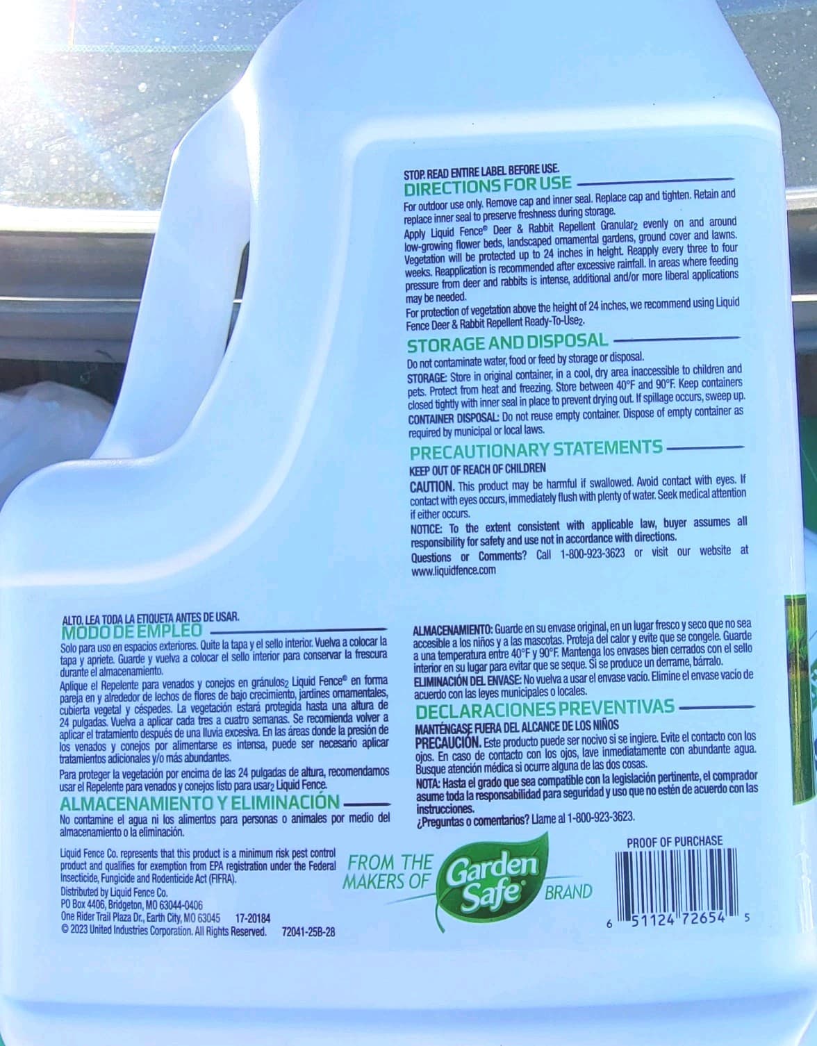 Liquid Fence Granules Deer Rabbit Repellant 2