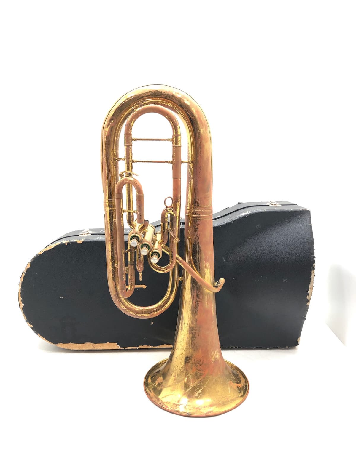 King Musical Instruments 628 Brass 3-Valve Euphonium w Case, No Mouthpiece