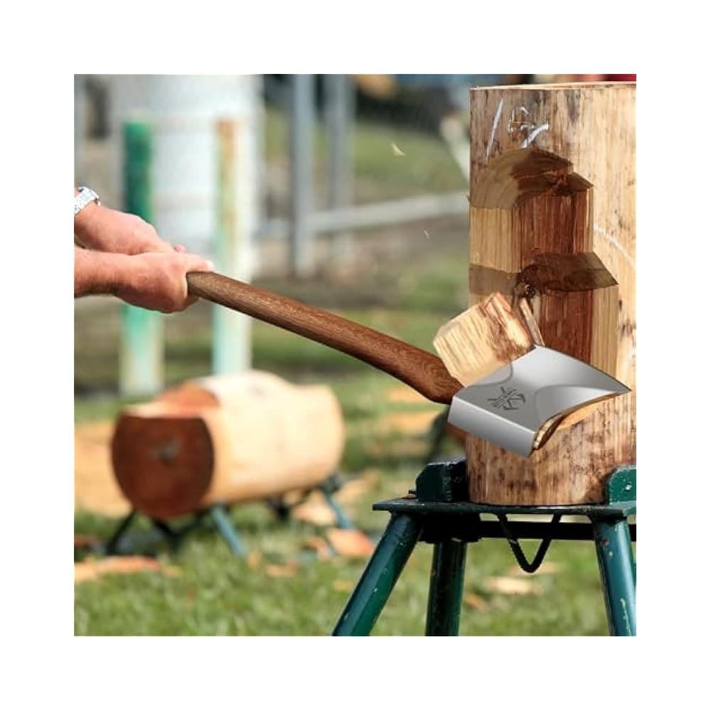 34.3 Inch Professional Wood Splitting Axe with Leather Sheath, 5.5lbs Head 4