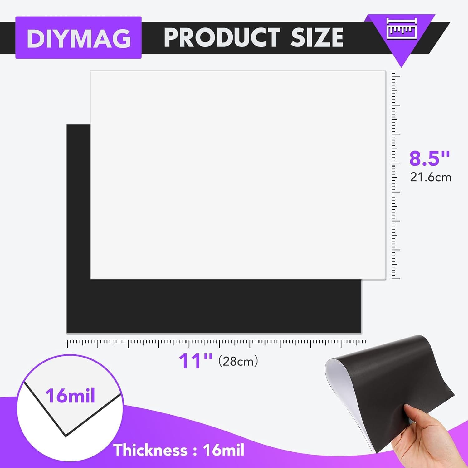 Printable Magnetic Sheets, 8Pcs 8.5 X 11 Inch Flexible Magnet Sheets Matte Non A 2