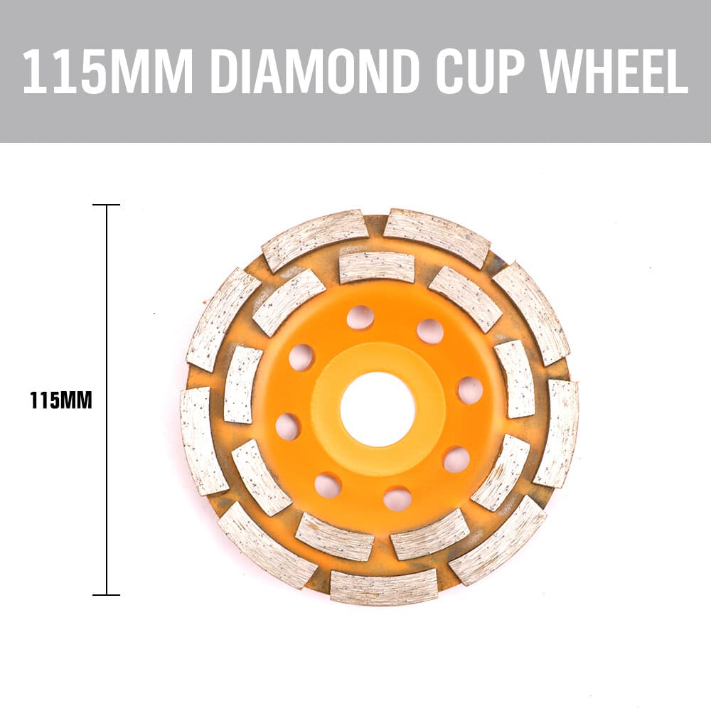 4.5" / 7" Diamond Cup Grinding Wheel Double Row Concrete 18/28 seg Angle Grinder 6
