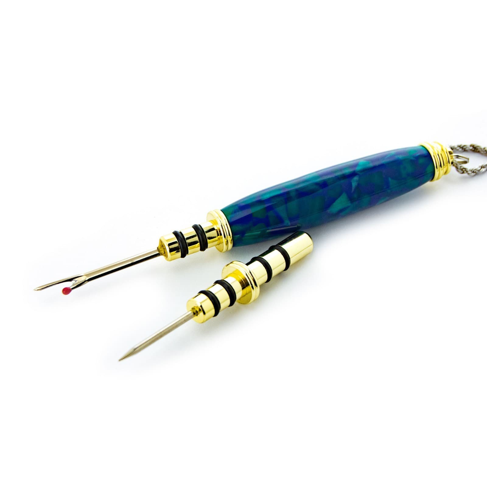 Seam Ripper Stiletto Awl Magnetic Release Necklace Chain Artisan Crafted Handle 3