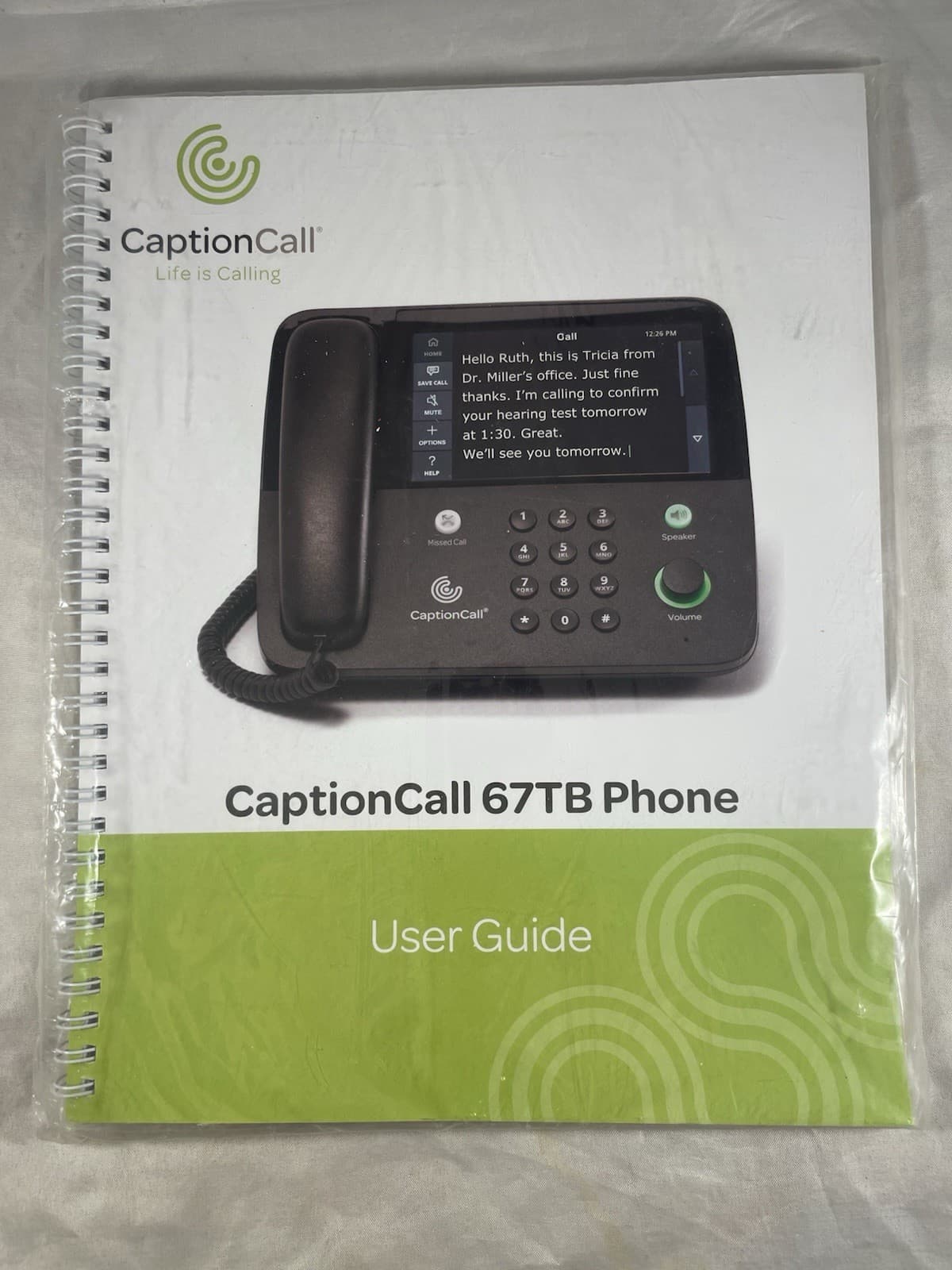 Caption Call 67TB Phone User Guide