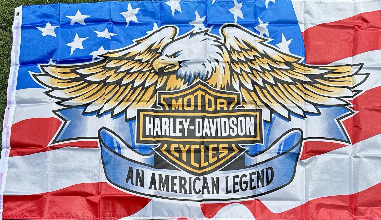 Harley Davidson Motor Cycles An American Legend American Flag NEW 3x5 Foot Flag 3