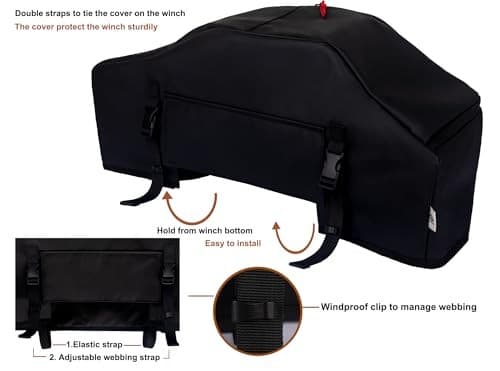 Winch Cover, High Quality UV-resistant Waterproof Winch Portable Winch Cover 5