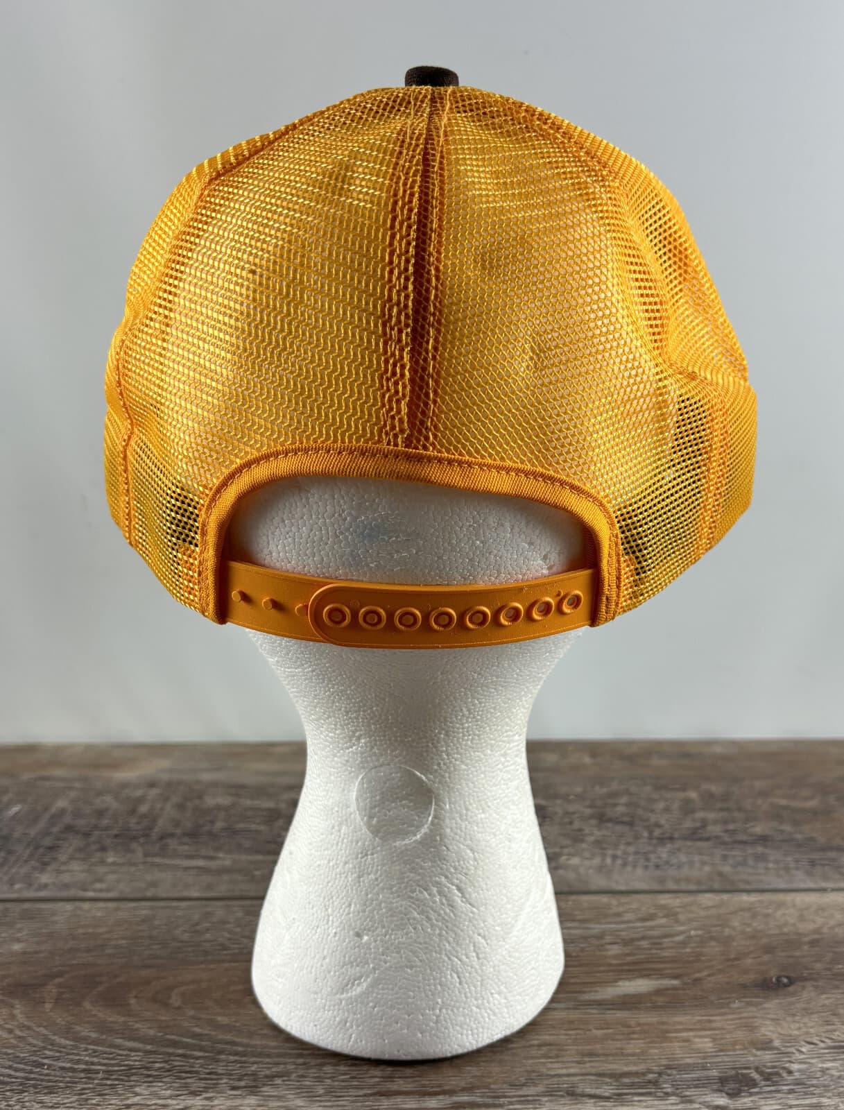 Gold Dairy Snapback Trucker Hat Brown Yellow Patch Scambled Eggs Vintage 3