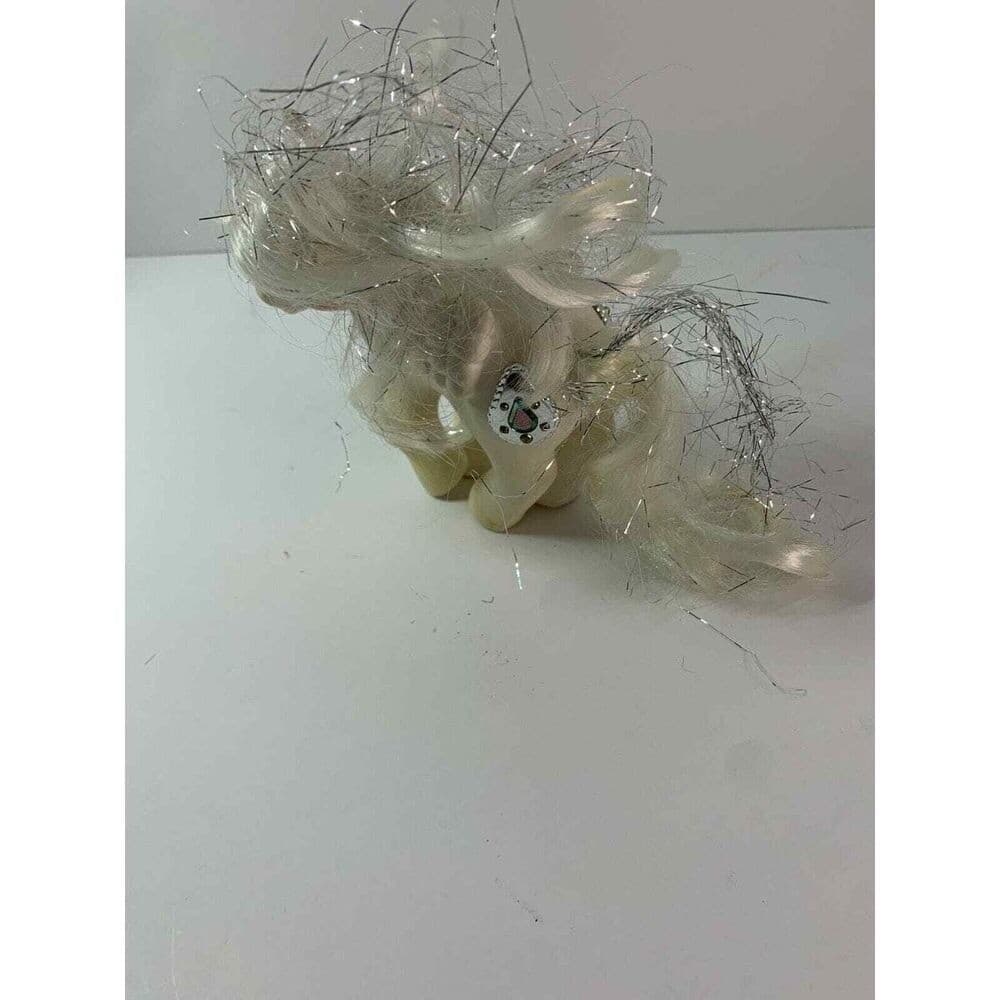 My Little Pony G1 1987 Vintage Princess Tiffany Princess Ponies Silver White 4" 2